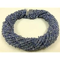 5 Strand of Natural Tanzanite 4 to 6 mm Natural Quality (Chips) Pebbles Precious Tanzanite Full 34 inch Strand-Qualitty AAA+