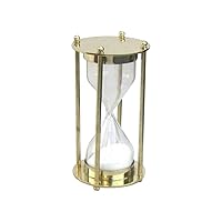 Brass Hourglass Sand Timer, 5 Minute - Nautical Decor