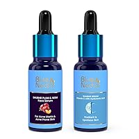Blue Nectar Ayurvedic Vitamin C Serum & Plum Face Serum | Dark Spot Correction, Glowing Skin, and Acne Prone Skin Solutions