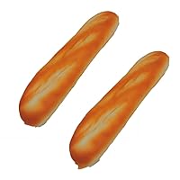 Fake French Baguette Loaf Squeezable Foam Bread 2 PK