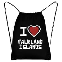 I love Falkland Islands Bicolor Heart Sport Bag 18