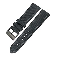 Nylon Fabric Watchband 22mm For Breitling Avenger Black Gray Canvas Leather Watch Strap Pin Buckle Bracelet Men
