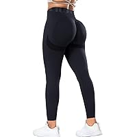 RIOJOY Buttocks Scrunch Leggings, Women’s High-Waisted Seamless Push-Up Booty Leggings, Trousers for Sports, Yoga, Fitness, Gym, Workout