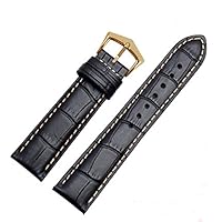 18mm19mm 20mm 21mm Black/Brown Leather Watch band Strap Buckle For Patek Philippe Watch