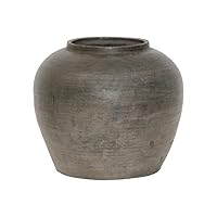 Artissance Home Vintage Charcoal/Gray Pottery Jar, Gray (Size & Color Vary)