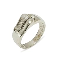 925 Sterling Silver Real Genuine Diamond Mens Wedding Wedding Band Ring (0.12 cttw, H-I Color, I2-I3 Clarity)