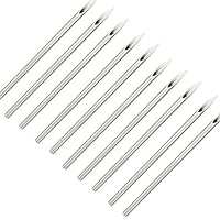 BodyJewelryOnline Body Piercing Needle, Quantity: 10 Pieces, Thickness: 14 Gauge, Material: Sterilized Surgical Steel, Smooth Surface, Hypoallergenic Piercing Supplies, Nickel-Free, Safe