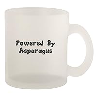 Powered By Asparagus - Glass 10oz Frosted Coffee Mug, Frosted