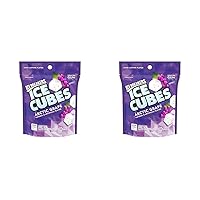 Ice Cubes Arctic Grape Sugar Free Chewing Gum Pouch, 8.11 oz (100 Pieces) (Pack of 2)