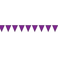 Beistle Indoor/Outdoor Pennant Banner, 10-Inch by 12-Feet, Purple