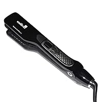 Professional Steam Hair Straightener, Electric Fast Steam Hair Straightener Brush Titanium Ceramic Flat Iron, with Anti-Static Technology and Digital Controls Suitable for All Hair Types (Black)