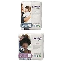 Bambo Nature Premium Eco-Friendly Training Pants, Size 5, 20 Count and Baby Diapers, Size 5, 25 Count