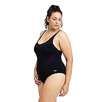 ARENA Bodylift Women's Isabel B-Cup Plus Size One Piece Shaping Swimsuit Light Cross Back Tummy Control Ladies Bathing Suit