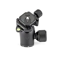3 Legged Thing AirHed Pro Tripod Head with 360 Degree Panning Base, Arca-Swiss Compatible Ball Head Suitable for Heavier Cameras - Tripod and Monopod Compatible - Darkness (Matte Black) (AHPRODARK)