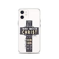 Christian Cross iPhone 12 Clear Case | Christ Faith Cross iPhone 12 Case | Soft TPU Silicone Slim Fit Transparent Flexible Cover for iPhone 12