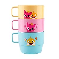 Cup with Handle-3P Family Plastic Cups (230ml) : 3pcs 1 Set