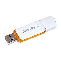 PHILIPS High Speed 128 GB Flash Drive, Snow Edition USB 3.0 - White/Orange, 100MB/s