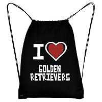 I love Golden Retrievers Bicolor Heart Sport Bag 18