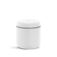 Fellow Atmos Vacuum Coffee Canister & Food Storage Container - 0.7 Liter Canister holds up to 11 oz of Coffee Beans - Airtight Food Storage Containers - Coffee Containers - 0.7 Liter - Matte White