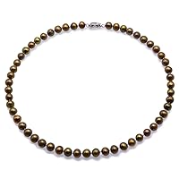 JYX Ladys Jewellery Gift Sets 7.5-8.5mm Green Near Round Freshwater Pearl Necklace,Bracelet & Earrings Set 18