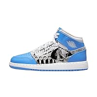 Jordan Big Kid's 1 Mid SS Game Winner White/Univ Blu-Strfsh (DR6492 100)