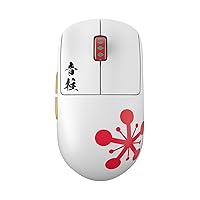 [Pulsar x Demon Slayer] X2H Medium Wireless Gaming Mouse, Ultra Lightweight Collectible Mouse, Symmetrical PC Mac Computer Mice, Optical Switch, 26000 DPI, UZUI Tengen (Superglide Included)