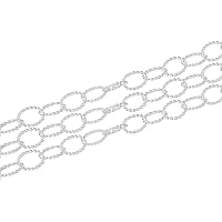 Adabele 5 Feet (60 Inch) Authentic 925 Sterling Silver Unfinished 6.2mm (0.24 Inch) Twisted Wire Oval Link Cable Chain Bulk for Jewelry Making Nickel Free Hypoallergenic SSK-K1