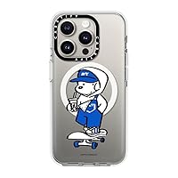 CASETiFY Clear Case for iPhone 15 Pro [Not Yellowing / 6.6ft Drop Protection/Compatible with Magsafe] - Cute Prints - Skater John (Overalls) - Clear