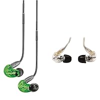 Shure SE215 Special Edition PRO Wired Earbuds - Professional Sound Isolating Earphones, Clear Sound & Deep Bass & SE215-CL Sound-isolating Earphones - Clear
