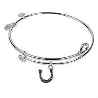 SOL 230071 Horseshoe, Bangle Sterling Silver Plated