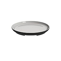 White Line Naturally Cooling Ceramic Round Serving Plate - 8 Inch #