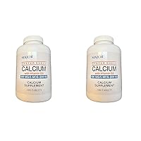 Major Pharmaceuticals Oyster Shell Calcium with Vitamin D 500MG+D, 300 Count (Pack of 2)