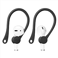 elago Ear Hooks Designed for AirPods Pro, AirPods 3 and AirPods 1, 2, Anti-Slip Earbud Accessories, Comfortable Fit, Ergonomic Design, Durable TPU Construction, Perfect for Exercising [Black]