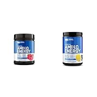 Optimum Nutrition Amino Energy Pre Workout with Amino Acids, 65 and 30 Servings Blue Raspberry and Blueberry Lemonade