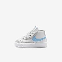 Nike Blazer Mid '77 Baby/Toddler Shoes (DA4088-114, Summit White/Photon Dust/White/Aquarius Blue) Size 9