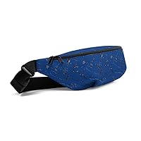 Blue Marble Print Travel Belt Bag Sports Fanny Pack