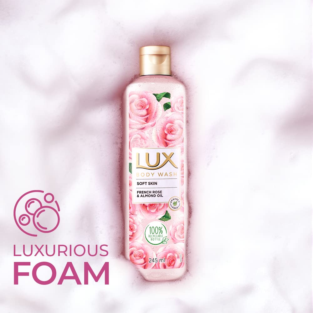 Lux French Rose Fragrance & Almond Oil Bodywash - 245 ml /8.28 Fl.Oz