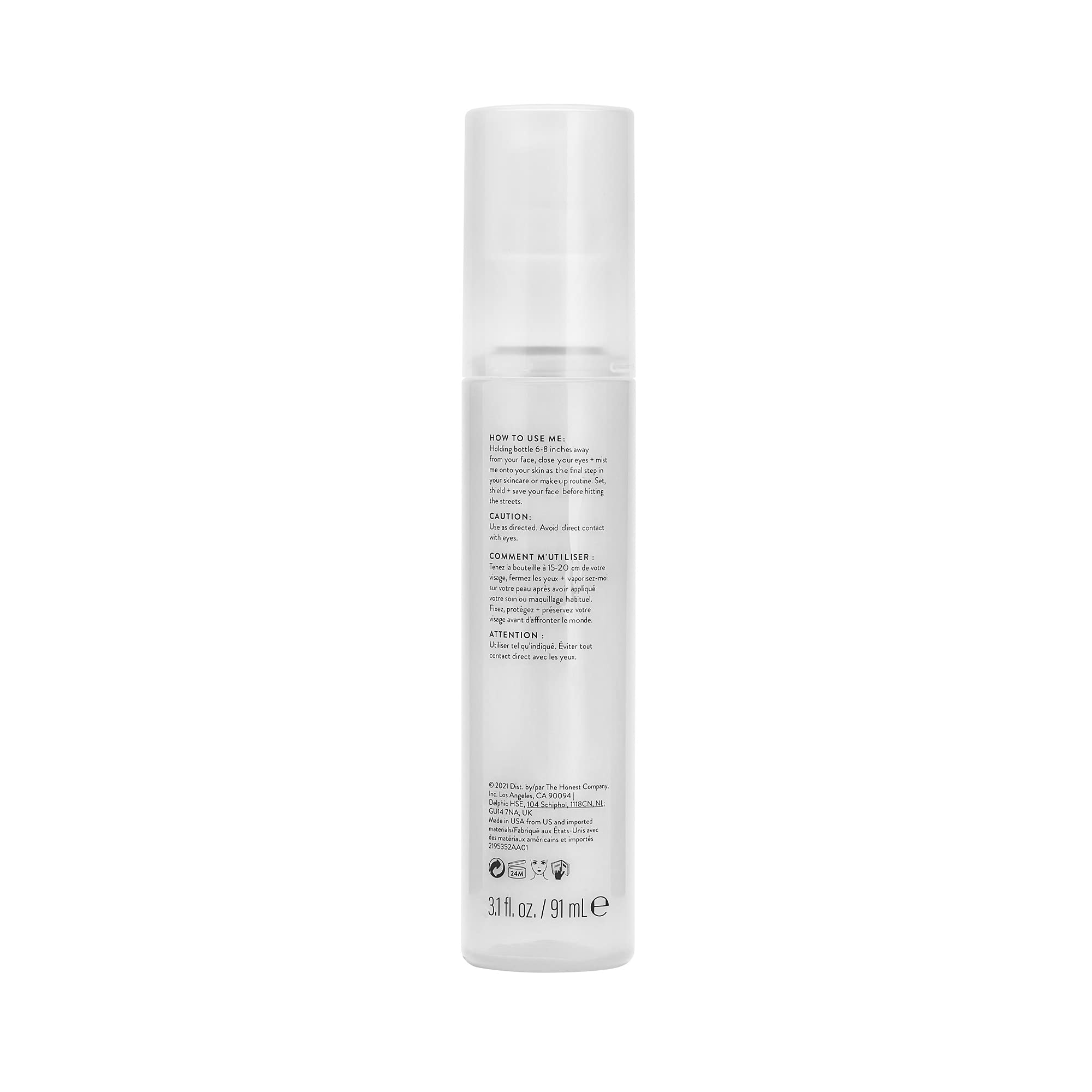 Honest Beauty Save Face Shielding Setting Spray with Extremolyte | Defend against UV and blue light | Oil free + EWG Certified + Vegan + Cruelty free | 3.1 fl. oz.