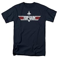 Popfunk Classic Top Gun Logo White Unisex Adult T Shirt