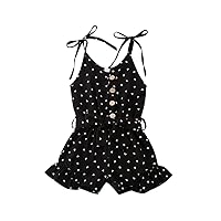 Toddler Girl Romper Outfit Short Sleeveless Leopard Jumpsuit Playsuit One-Piece Baby Girl Summer Clothes