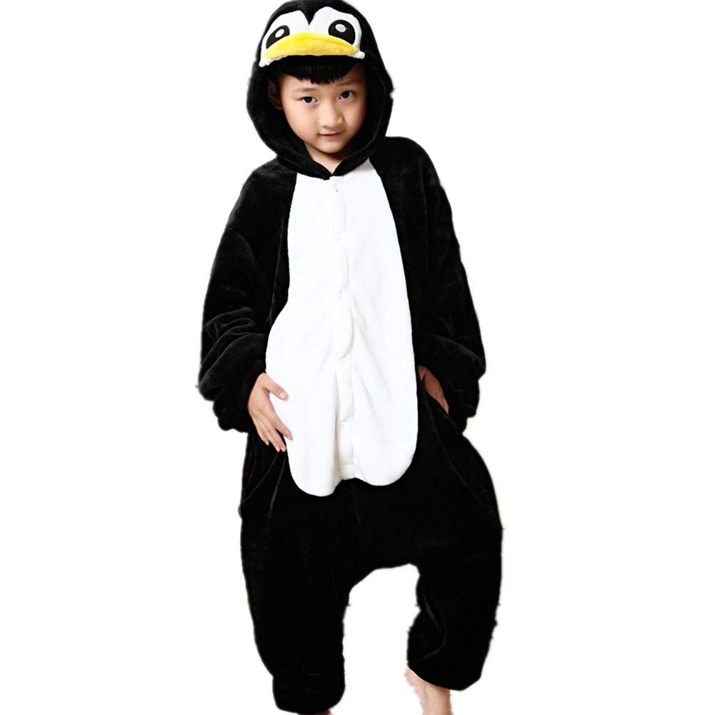 Kids Penguin Costume Cosplay Halloween Animal Onesie for Boys Girls Child Penguin
