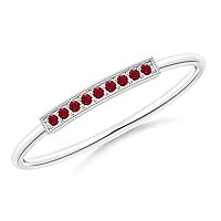 Ruby Round 2.00mm Evergreen Promise Ring | Sterling Silver 925 | For Woman's And Girls Collection | This promise ring is the perfect way to show someone how much you care.