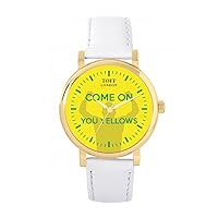 Football Fans Come on You Yellows Ladies Watch 38mm Case 3atm Water Resistant Custom Designed Quartz Movement Luxury Fashionable
