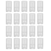 20PCS 15ml/0.5oz Empty Clear Plastic Oval Lipstick Tubes Refillable DIY Homemade Deodorant Container Vials Aromatherapy Heel Balm Holder Oval Lipstick Lip Balm Lip Gloss Case