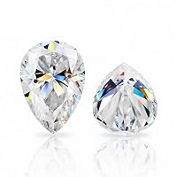 ERAA JEWEL Loose Moissanite 10.0CT, Real Colorless Diamond, VVS1 Clarity, Pear Cut Water Shape Brilliant Gemstone for Making Vintage Ring, Jewelry, Pendant, Earrings, Necklaces, Watches