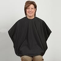 SP Ableware Deluxe Shampoo Cape with Hook-and-Loop Neck Closure - Black (764331000)