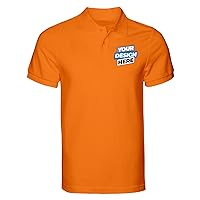 Pranboo® Custom Polo Shirts for Men, Design Your Own Shirts, Personalized Golf Shirts Add Text Image Photos