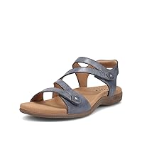Taos Big Time Premium Leather Women's Sandal - Stylish Adjustable Back Strap Design with Premium Support for All Day Comfort
