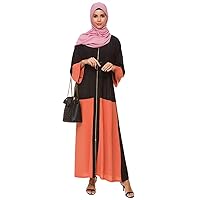 Women's Long Sleeve Maxi Dress Muslim Abaya Simple Modern Islamic Arabic Style Casual Dress