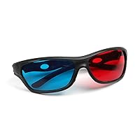 Othmro 1Pcs Durable 3D Style Glasses 3D Viewing Glasses 3D Movie Game Glasses Red-Blue 3D Glasses Plastic Frame Black Resin Lens